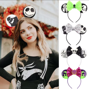 Mickey Mouse Ear Headbands Bow Hairbands Hair Accessories Party Christmas Halloween Princess Decoration Cosplay Costume for Girl
