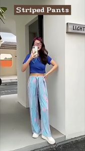 [พร้อมส่ง] ** พร้อมส่ง ** กางเกงอัดพลีท กางเกงผู้หญิง กางเกงขายาว ขาปล่อย ขาจั๊ม กางเกงแฟชั่น ใส่สบาย