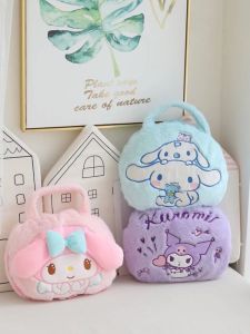 Kurumi Pillow Blanket Two-In-One Portable Foldable Nap Blanket Autumn Winter Storage Student Casual Coral Fleece Blanket