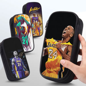 NBA Large Capacity Pencil Case Student Special Stationery Bag Boys Cartoon Print Canvas Pouch School Supplies Basketball Theme