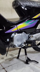 STRIPING STICKER LIS LES POLET honda supra 100 1997 1998 kuning list body standar berkualitas terbaik Mahkota Stiker