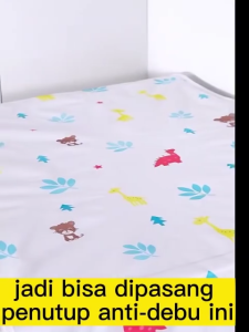 Taplak Cover Kulkas Waterproof Multifungsi Taplak Perabot Rumah Minimalis dengan Kantong Samping