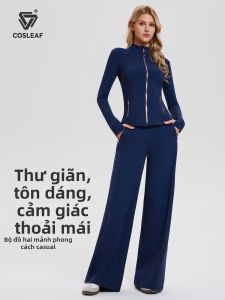 COSLEAF | Bộ Đồ Thể Thao Thời Trang Có Mũi Kéo Quần Xòe Dây Nịt Eo