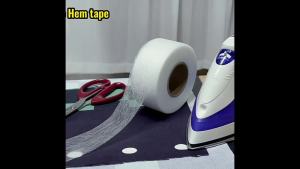 Hem Tape Iron On Adhesive Super Weight 70 Yards Total White No-Sew Hemming Tapes for Pants Curtains Dresses Fabrics DIY Sewing