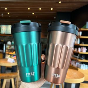 Tik Tok New Icemaster Vintage Metallic Thermos Mug Coffee Mug 304 Stainless Steel Portable Water Cup Creative Handle Office Car Cup Tyeso mug
