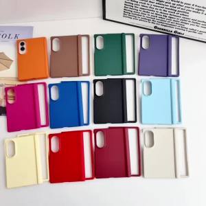 szhaiyu | Slim Skin Fell Hard Case for Samsung Galaxy Z Fold 8 Ultra 8 7 6 5 5G Matte Solid Color Hinge Protection Shockproof Phone Cover