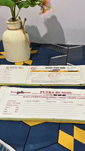 kwitansi custom isi 100 gratis dsain ukuran 8x21 cm full color Super Digital Printing