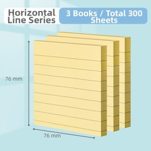 deli | Highly Adhesive Lined Sticky Notes Memo Pad