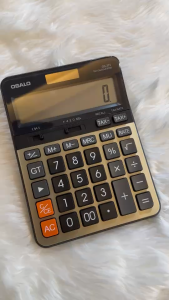 เครื่องคิดเลข ออสซาโล OS-3TV 12หลัก หน้าจอใหญ่ ตัวเลขชัดเจน ขนาด13x18cm.