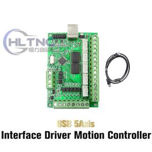 HLTNC MACH3 CNC USB Breakout Board 100KHz 5แกนอินเทอร์เฟซไดร์เวอร์ Motion Controller การ์ดสำหรับเครื่องแกะสลัก Stepper Motor