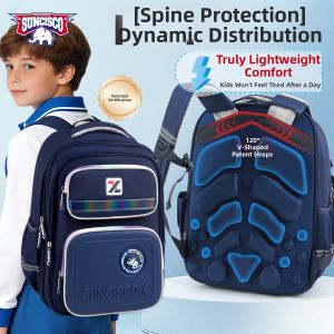 Lightweight Shoulder Bag For Schoolchildren 3-6 Grade Boys And Girls Load-reducing Spine Protection