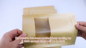 ⚡Lowest Price⚡100pcs Kraft Zip Bag Goodies Gift Bag Brown Paper Zipper Pouch / Kraft Paper Ziplock Bag with Window
