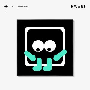 Dopamine Fun Living Room Decorative Artwork Cartoon Dining Room Sofa Combination Hanging Painting Bedside Table Restaurant Display Art