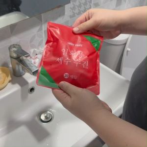 ผ้าขนหนูอัดเม็ด ผ้าเช็ดมืออัดเม็ด แผ่นใหญ่ พกพาสะดวก (24*30 ซม.)