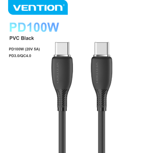 Vention | Vention 100W USB C Cable Type C to USB C PD Fast Charging Cord Type-C Data for iphone 17 16 15 Pro Max Samsung S26 S25 Xiaomi 17