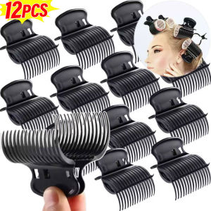 Dorisna 12pcs/lot Salon Hot Roller Barrette Curly Hold Hair Clips Prem Insulation Heatless Clips Hair Accessories DIY Styling Tools