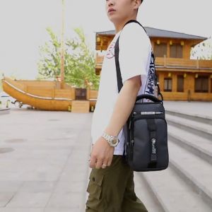 Good Taste Harith Mens Chest Bag Charging USB Interface Chest Bag Multifunctional Shoulder Bag Crossbody