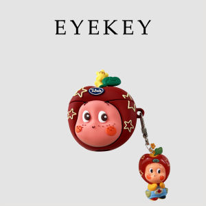 Eyekey Ins Cartoon Red Apple Head Cover Star Man Suitable for AirPods4 Pro3 Silicone Protective Case Wireless Bluetooth Airpods1/2 New Generation Female