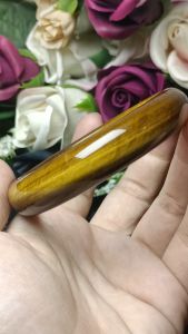 Natural Crystal Golden Tiger Eye Bangle 60mm+ 天然强光黄金虎眼 天然无优化处理 手镯 60mm+