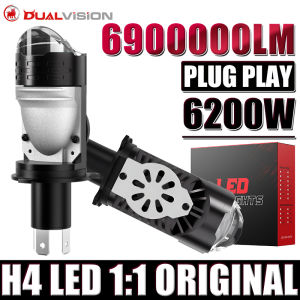H4/9003/HB2 LED Headlight Bulb Projector Lens Canbus Super Bright LED 6200W 6900000LM 6000K Hi/Low Light Apply to Car&Motorcycle