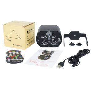 YSH Mini 2IN1 Disco LED Stage Strobe Light White Flashing Projector Remote Voice Control  DJ for Night club