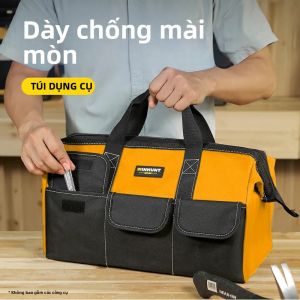 Túi Đựng Dụng Cụ Hạng Nặng Dành Cho Nam Giới Túi Tote Miệng Rộng Màu Vàng Vải Oxford Thợ Điện Thợ Mộc Cơ Khí Hộp Đựng Dụng Cụ