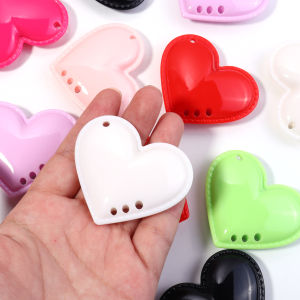 2pcs/lot 46X54mm Colorful Acrylic Heart Beads Pendant Large Hearts Pendant Charms For DIY Jewelry Making Necklace Earring