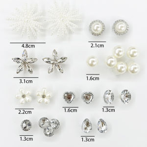 Crocs jibbitz pha lê charm kim cương khóa giày có thể tháo rời ngọc trai giày hoa trang trí cho CROCS