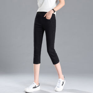 Fleece Lined Thick Elastic High Waist Autumn Winter Denim Jeans Women Outerwear Slim Fit Stretchy plus Size Ankle Length