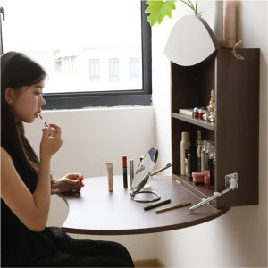 Dresser Folding Table Small Apartment Cosmetic Storage Mini Multi-Functional Minimalist Hanging Small Wall Hanging Makeup Table