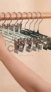 COSY Hanger Celana Gantungan Baju Jepit dan Hanger Jepit Besi Kawat Besi Pants Hanger Clip Stainless Hanger Jepit Multifungsi