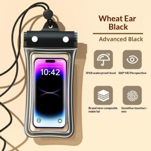 [L] Waterproof Phone Bag Pouch Case For Swimming Diving Clear Armband Touchable LanyardSports And Entertainment Store
