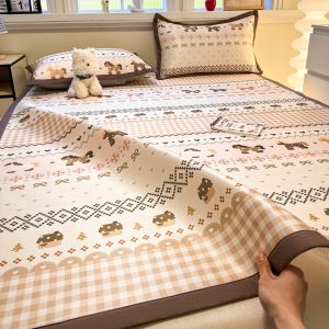 susan | Drap Giường Lụa Tre Kiểu Fair Isle Làm Mát Có Thể Giặt Và Gấp