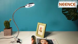 3 Colors Eyelash Extension Light Facial Lamp Salon Light Microblading Tattoo Led Light Eyebrow Tools for Desk Clip on Lamp for Reading Home OfficeClamp Light for Bed Headboard