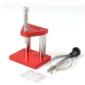 นาฬิกามือเข็มRemover Presserแบบพกพานาฬิกาข้อมือPlunger Pullerอะไหล่ที่ถูกต้องช่างซ่อมนาฬิกาอุปกรณ์ซ่อมเครื่องมือสีแดงเครื่อง