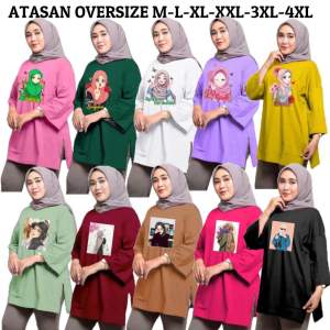 Baju Kaos Atasan Muslimah / Kaos Oversize Wanita Hijab