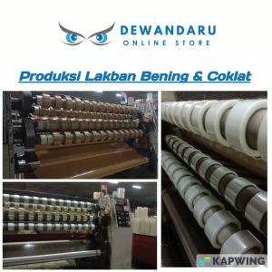 Dewandaru Lakban Bening / Coklat Besar Murah 90 yard Tebal dan Super Kuat Isi 1 Lusin Gratis Ongkir