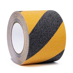 10cm*5m Anti Slip Safety Grip Tape Non Skid Tread Strip Yellow-Black Marking Self-Adhesive Warning Stickers For Stair Step Floor
