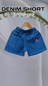Kids Maong Short for Girls 5-12 Years Old Korean Style Plain Casual Blue Denim Outfit Short for Kids Girls