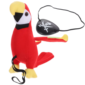 Parrot Eye Mask Pirate Role-Playing Costume Set Shoulder Plush Parrot Toy Pirate Costume Set Halloween Party Decoration Parrot