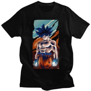 Dragon Ball Super Mens T-Shirt Son Goku Printing Japanese Anime Theme Summer Boy Childrens Short Sleeve Parent-Child Wear