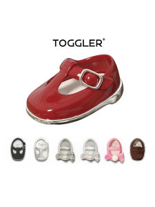 TOGGLER | Mini Mary Jane Bow Ballet Shoe Seashell Enamel Earrings
