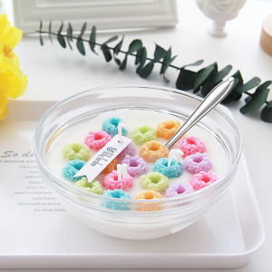 [Sweet Cereal Donut] Oatmeal Bowl Aromatherapy Candle Artificial Candy Toy Decoration Shooting Props Handmade Creative Gift