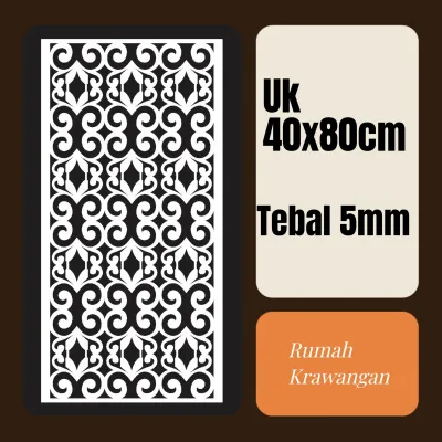 krawangan pvc board/foam board uk 40x80cm tebal 5mm - RK18