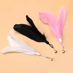 Interactive Cat Teaser Toy with Bell Feather Wand & Suction Cup - Fun Playtime for Indoor Cats