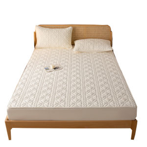 Yaloo Class a Waterproof Antibacterial Soybean Quilted Fitted Sheet Fitted Sheet Septate Mattress Protective Cover 2024 New Arrival Bed Sheets