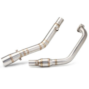 Motorcycle exhaust Escape Slip-on Motorcycle Exhaust Muffler Front pipe Neck Link pipe With Catalytic For Yamaha R15M YZF-R125 YZF R15 V3 V4 2017-2023 XSR155 2016-2023 MT15 MT-15 2019-2023