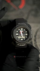 Jam Tangan Pria Casio G-Shock AW-500E-1E Analog-Digital Black Dial Black Resin Band