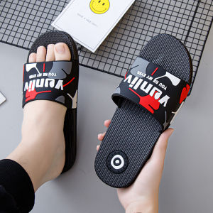 รองเท้าแตะฤดูร้อนแบบใหม่รองเท้าแตะกันลื่นใส่ไปข้างนอกใส่อาบน้ำในห้องอาบน้ำในร่มพื้นหนาใส่ในบ้านแฟชั่นสำหรับผู้ชายผู้หญิง