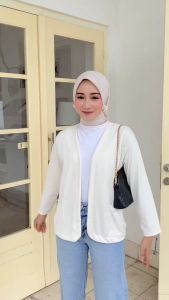 Blezzer Kekinian Modern Simple 2023 Polos Knit Murah Meriah Kantor Kardigan Promo